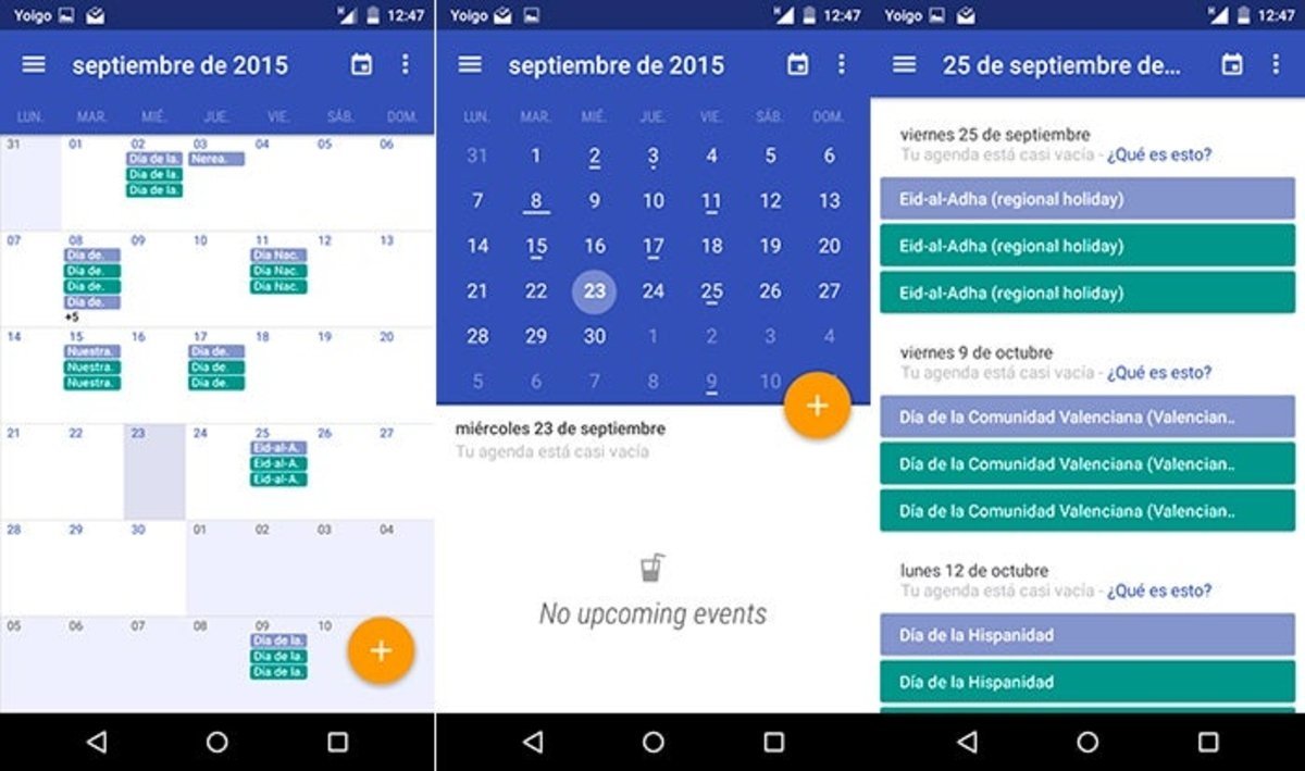 Mejor calendario android 2019