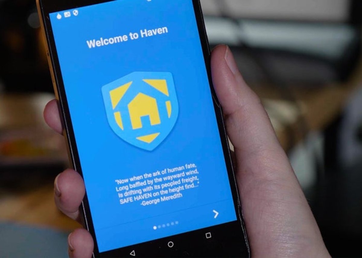 Resultado de imagen para Haven, la aplicación móvil de vigilancia personal creada por Snowden