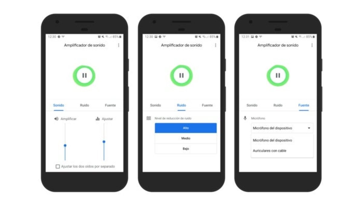 Amplificador de sonido de Google para Android