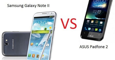 ASUS Padfone 2 vs Samung Galaxy Note II en vídeo, duelo en la cumbre