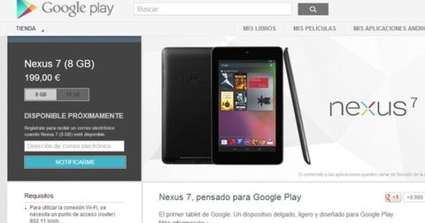 Nexus 7 de 8 GB sin stock en Google Play, ¿haciendo sitio para la de 32 GB?