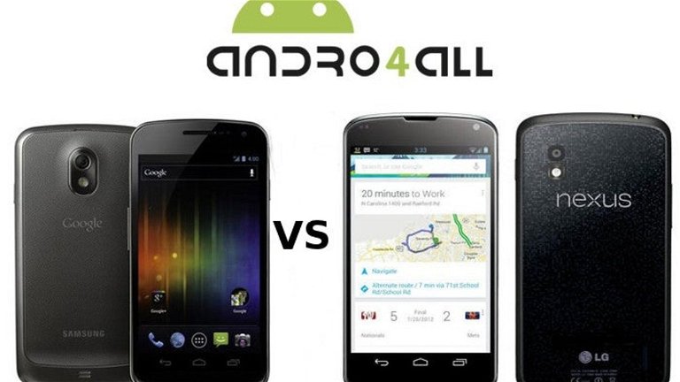 Samsung Galaxy Nexus vs Google Nexus 4, comparativa en vídeo