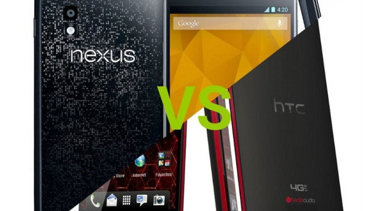 Google Nexus 4 contra el HTC Droid DNA
