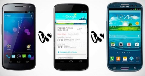 Google Nexus 4 vs Samsung Galaxy S III vs Samsung Galaxy Nexus