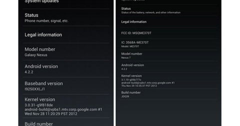 Android Jelly Bean 4.2.2 ya está siendo distribuida en parte de la gama Nexus
