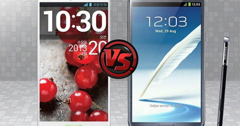 Comparamos los dos phablet del momento: Samsung Galaxy Note II vs LG Optimus G Pro