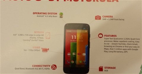Aparecen las especificaciones del nuevo Motorola Moto G