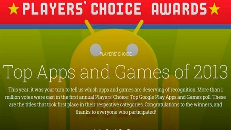 ¡Conoce a los mejores juegos y aplicaciones de 2013 en Google Play! 
