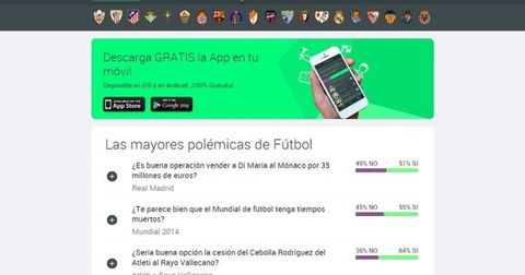 espolémica, aplicación para debatir sobre polémicas de fútbol