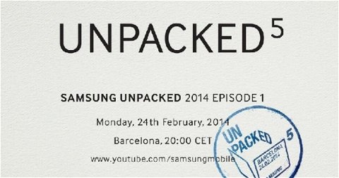 Samsung presentará el nuevo Galaxy S5 el 24 de febrero en su evento Unpacked 
