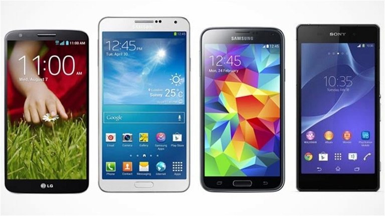 Samsung Galaxy S5 vs Samsung Note 3 vs Sony Xperia Z2 vs LG G2