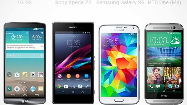 LG G3 vs HTC One vs Sony Xperia Z2 vs Samsung Galaxy S5: Comparativa