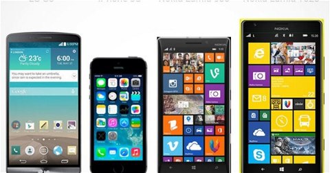 LG G3 vs iPhone 5s vs Nokia Lumia 1520 vs Lumia 930: comparativa