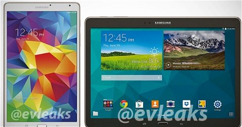 Las Samsung Galaxy Tab S 8.4 y 10.5 de pantallas AMOLED se muestran en imágenes
