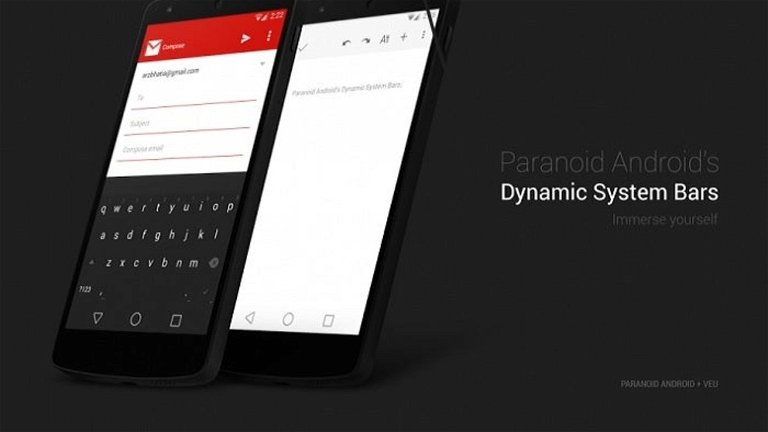 Las barras de sistema dinámicas llegan a la ROM Paranoid Android