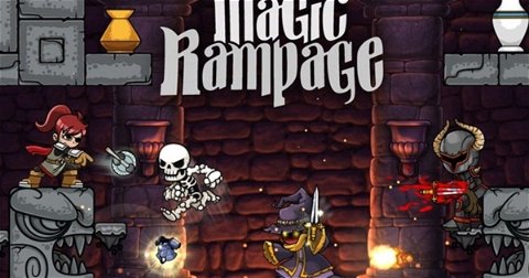 Un brujo y sus aliados combaten contra el ejército de las tinieblas en Magic Rampage