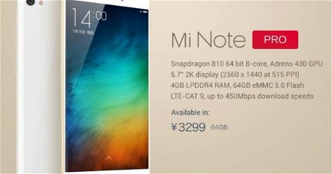 Xiaomi Mi Note Pro presentado, la nueva bestia desde china ya tiene nombre