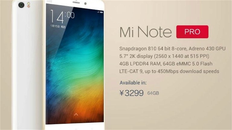 Xiaomi Mi Note Pro presentado, la nueva bestia desde china ya tiene nombre
