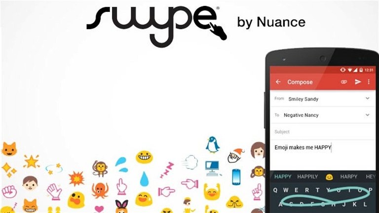 Arne Un pan combinar Swype 3.0.1: el teclado pionero en escritura gestual se actualiza con  predicción de emojis