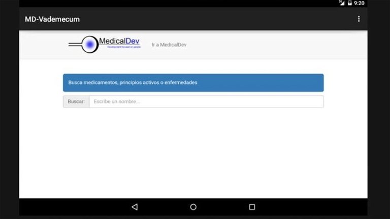 MD-Vademecum: app Android sobre medicamentos y enfermedades