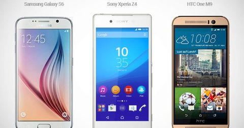 Sony Xperia Z4 frente a Samsung Galaxy S6 y HTC One M9, la gama "top" de Android