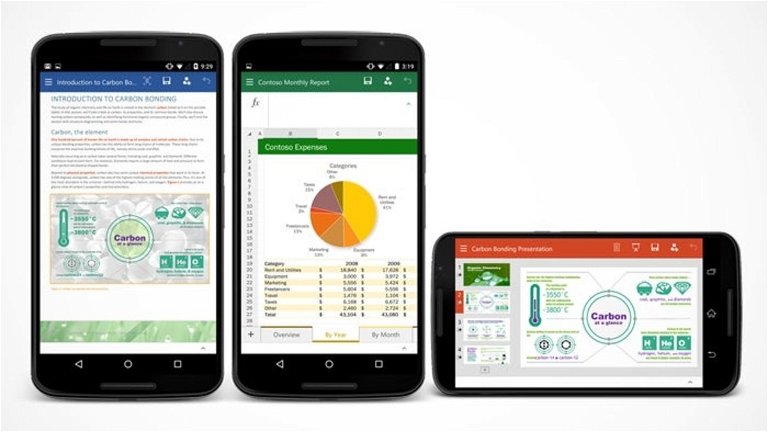 Microsoft Word, Excel y PowerPoint, ya disponibles para smartphones en Google Play