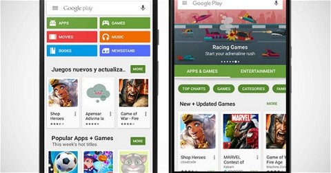 Google Play se actualiza con nuevo diseño y se prepara para Android 6.0 Marshmallow