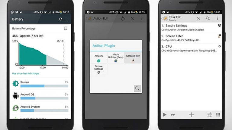Tasker: activar modo avión y otros al quedar poca batería