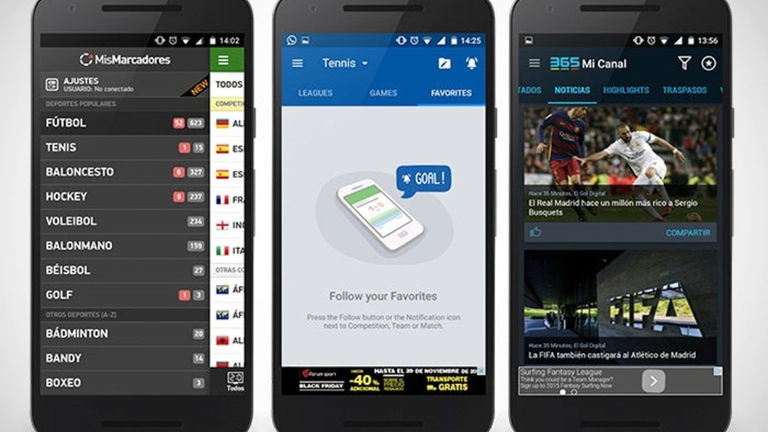 Encuentra al fin la mejor aplicación de resultados deportivos para Android en esta lista