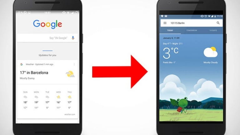 Así son las nuevas tarjetas del tiempo de Google Now, rediseñadas y con más información