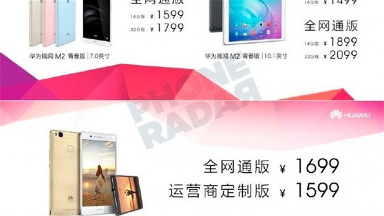 Huawei presenta el G9 Lite y su nueva tablet, la MediaPad M2 con huella dactilar