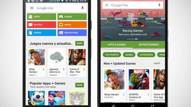 Aplicaciones en streaming y un apartado para realidad virtual en la nueva Google Play