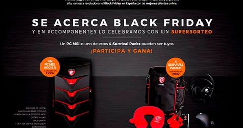 Arranca el Black Friday en PcComponentes, ¡con dos grandes sorteos incluidos!