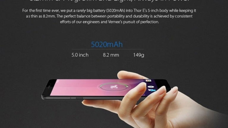 Vernee Thor E, batería de 5.020 mAh en un cuerpo de tan solo 5 pulgadas, y ahora rebajado