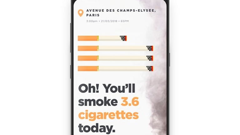 Adivina cuántos cigarros te fumas involuntariamente con esta app