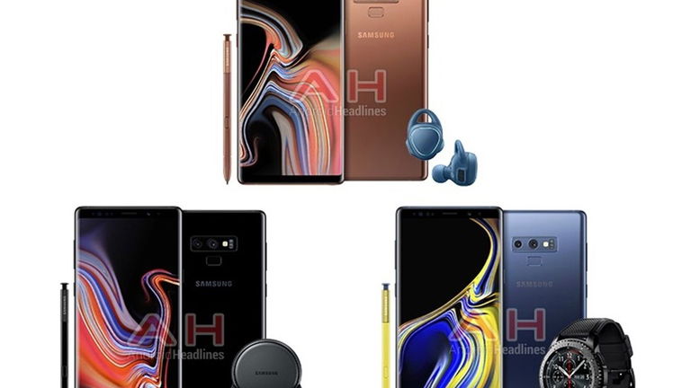 Adiós a las sorpresas: este es el Samsung Galaxy Note9 en marrón, azul y negro