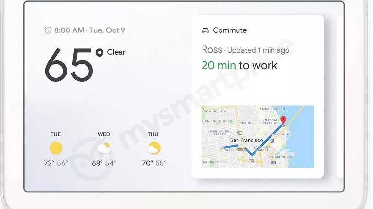 Este es el Google Home Hub, un altavoz inteligente con pantalla de 7 pulgadas y Assistant