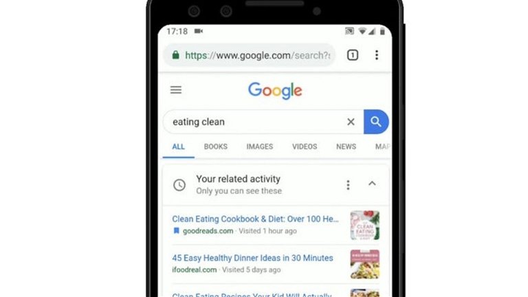 Google añade tarjetas de actividad para encontrar búsquedas antiguas