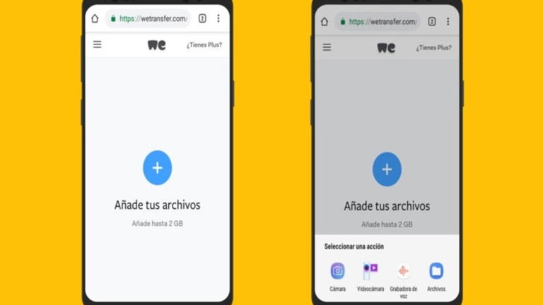 Cómo enviar archivos grandes (o pequeños) desde un móvil Android