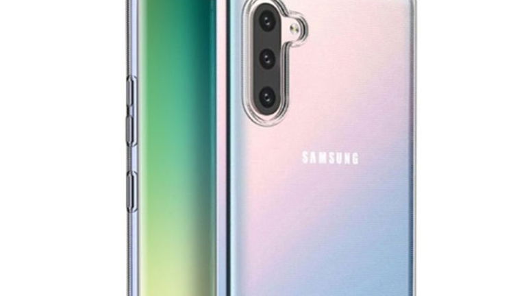 Un nuevo render del Samsung Galaxy Note 10 filtrado por un fabricante de fundas elimina el jack de auriculares