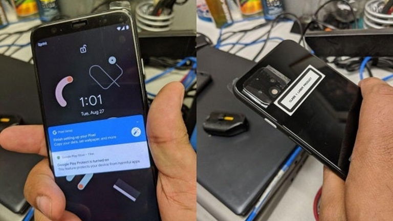 El Google Pixel 4 aparece en una imagen filtrada con la pantalla encendida y Android 10