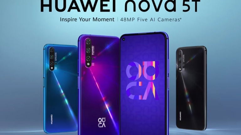 El Huawei Nova 5T es oficial con Kirin 980, cuatro cámaras traseras y 8 GB de RAM por 350 euros