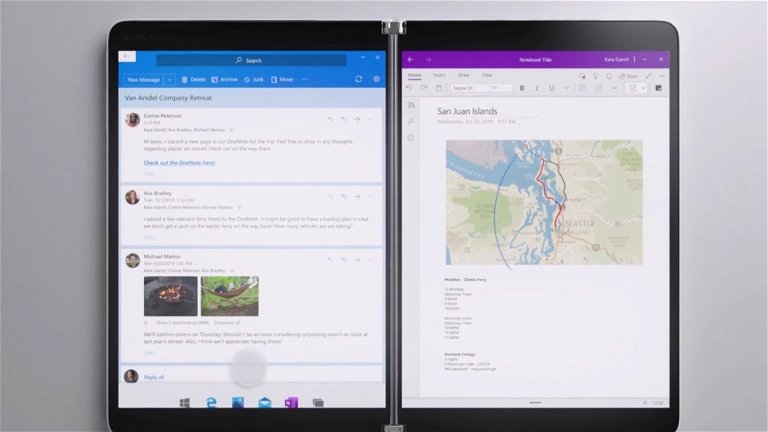 Microsoft presenta la Surface Neo: su primera tablet plegable, pero no flexible