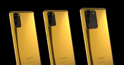Si estás dispuesto a gastarte 4000 dólares, este Samsung Gaalxy S20 bañado en oro puede ser tuyo
