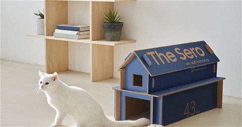 Las cajas de las televisiones de Samsung se convierten en una casa para gatos