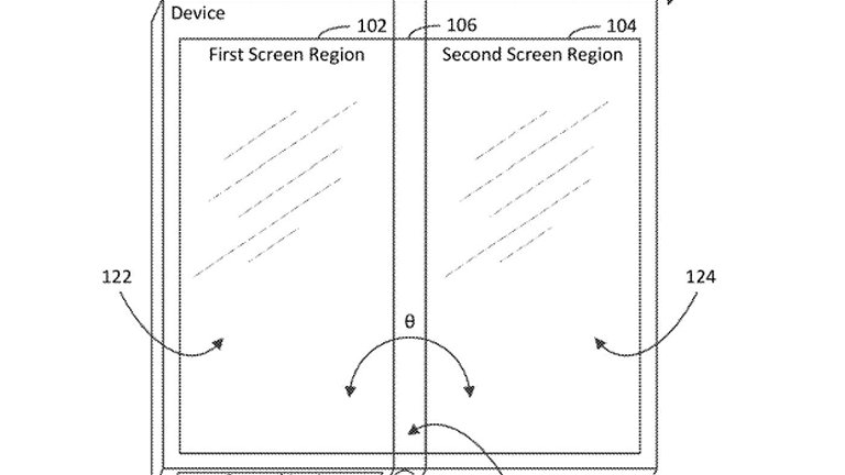Microsoft propone en una patente cómo serán las pantallas plegables del futuro: un tercer panel para cubrir la bisagra