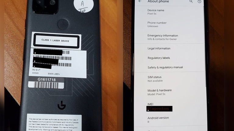 El Google "Pixel 5s" se deja ver en fotos reales por primera vez