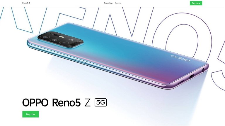 OPPO Reno 5Z 5G es oficial: pantalla AMOLED y Flash Charge de 30W en un sólido gama media