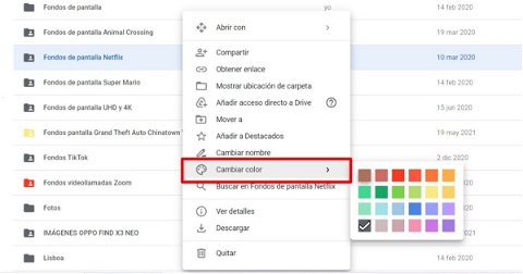 Cómo usar colores para organizar tus carpetas de Google Drive