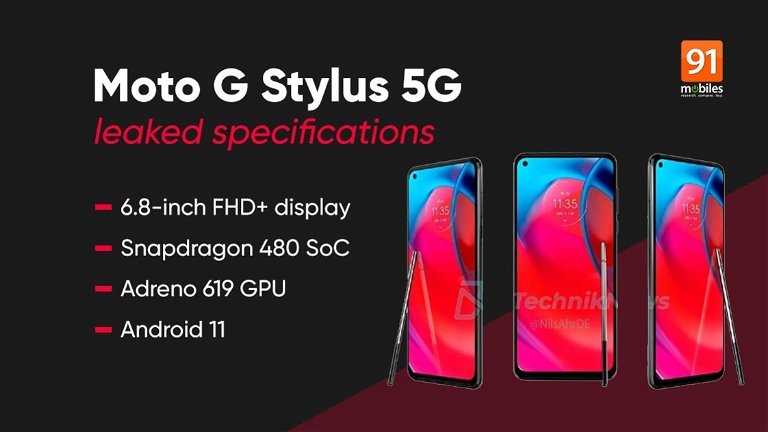 Filtradas las especificaciones del nuevo Motorola Moto G Stylus con 5G